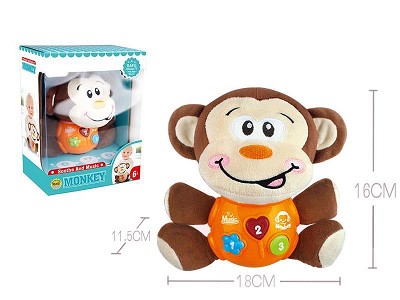 Soothe Monkey Toy With Sounds And Music